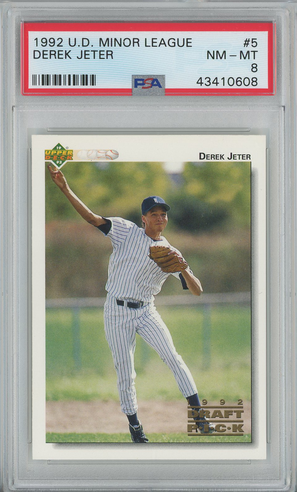 #5 Derek Jeter RC Yankees PSA 8