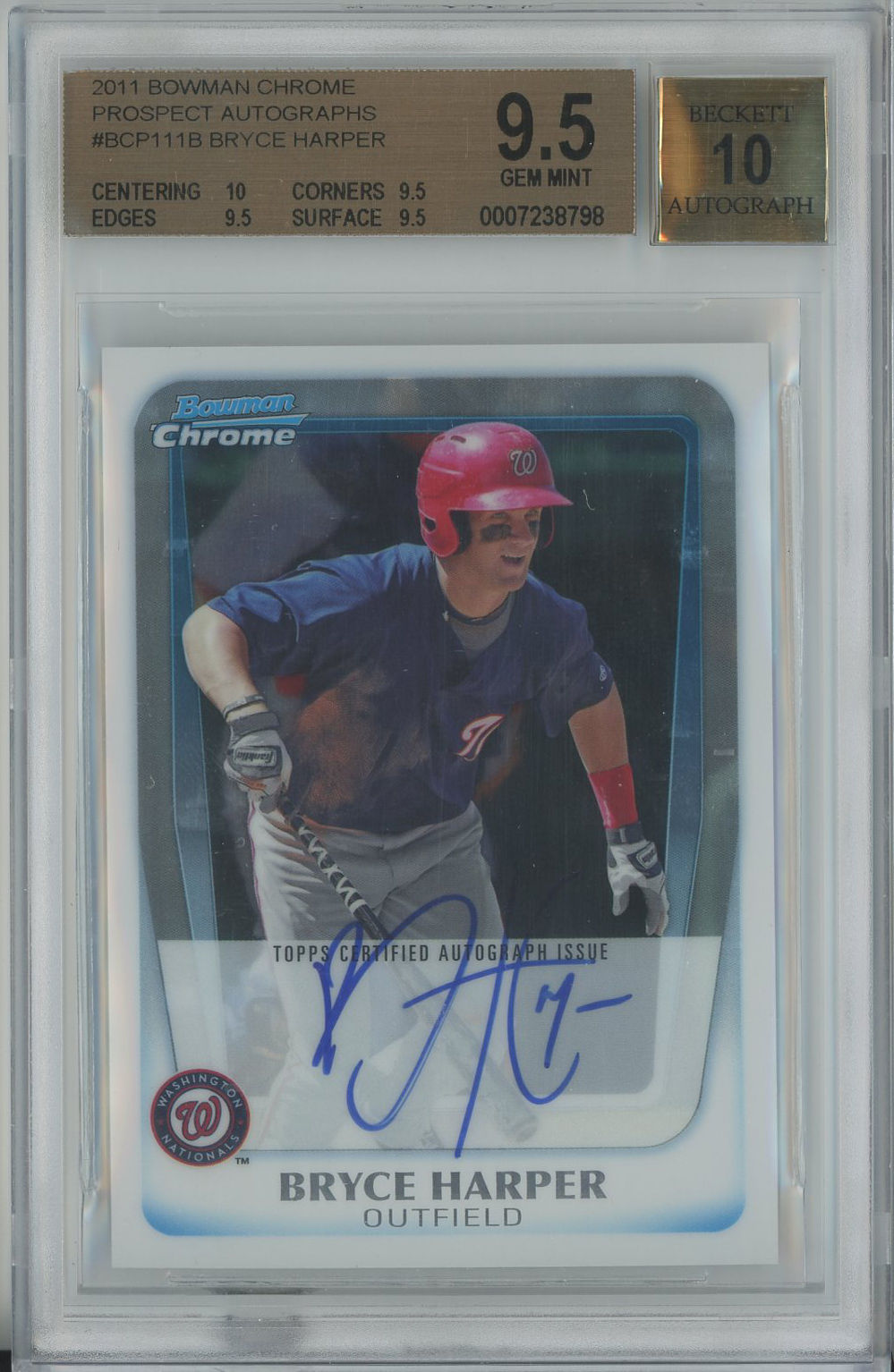 10 BOWMAN Bryce Harper  USA CHROMEリフラクター