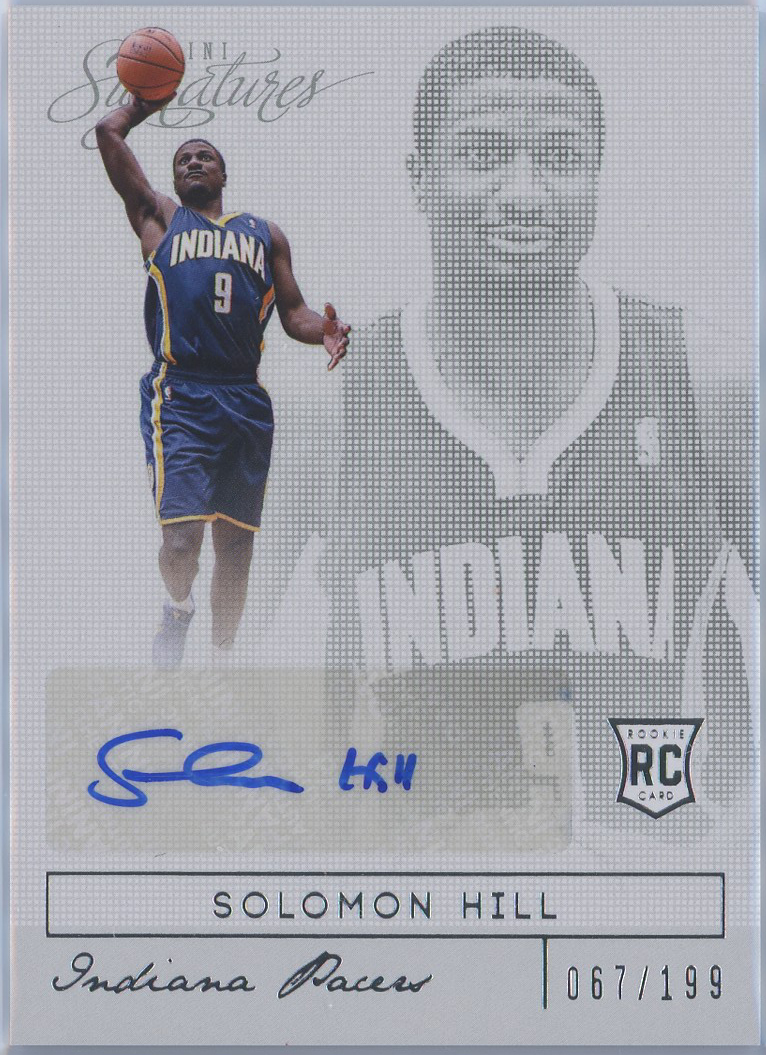 2013-14 Panini Signatures Rookie Signatures #34 Solomon Hill Pacers RC Auto 067/199