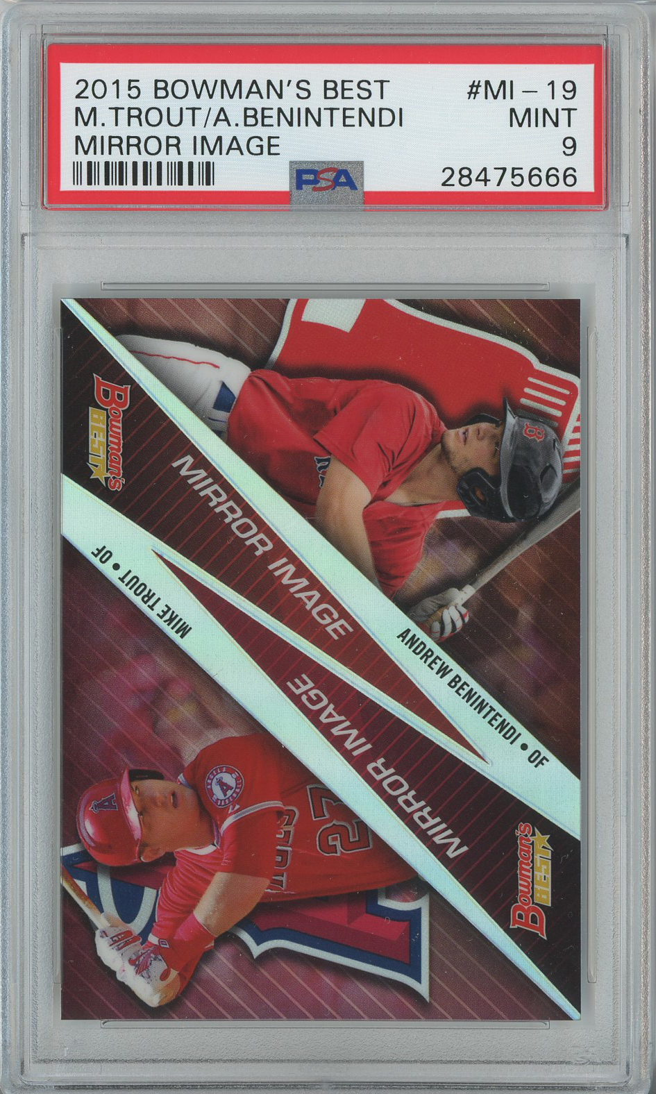 #MI-19 Mike Trout/Andrew Benintendi RC PSA 9