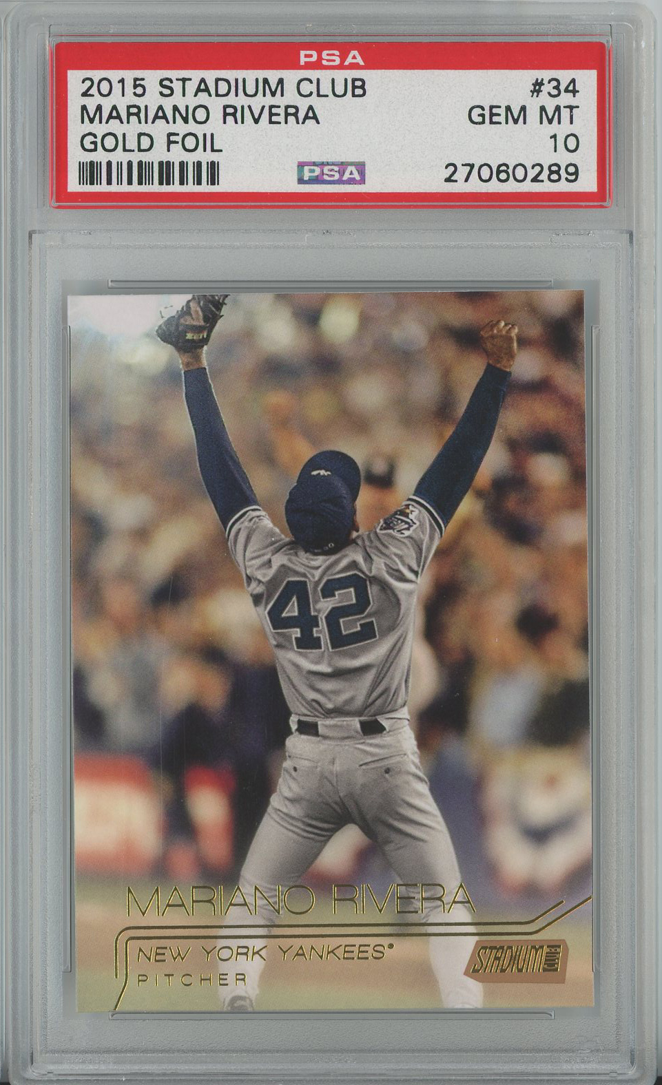 #34 Mariano Rivera Yankees PSA 10