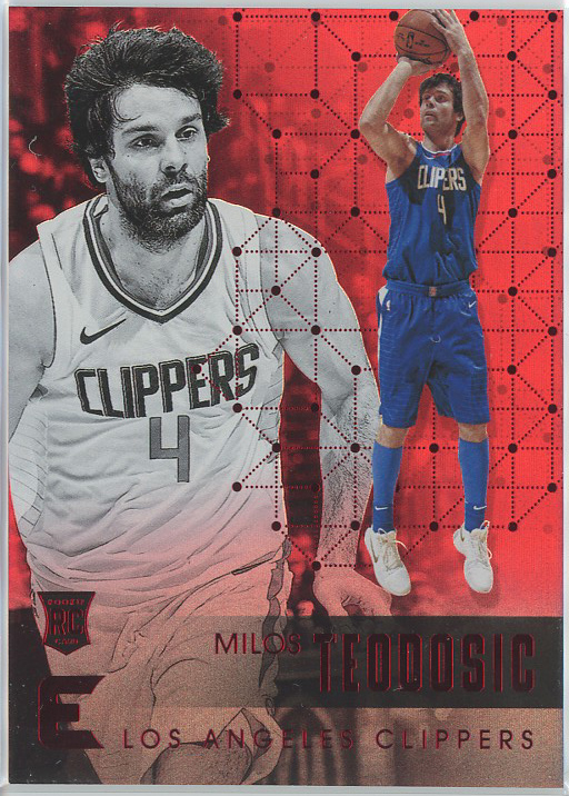2017-18 Panini Essentials Red #193 Milos Teodosic Clippers RC