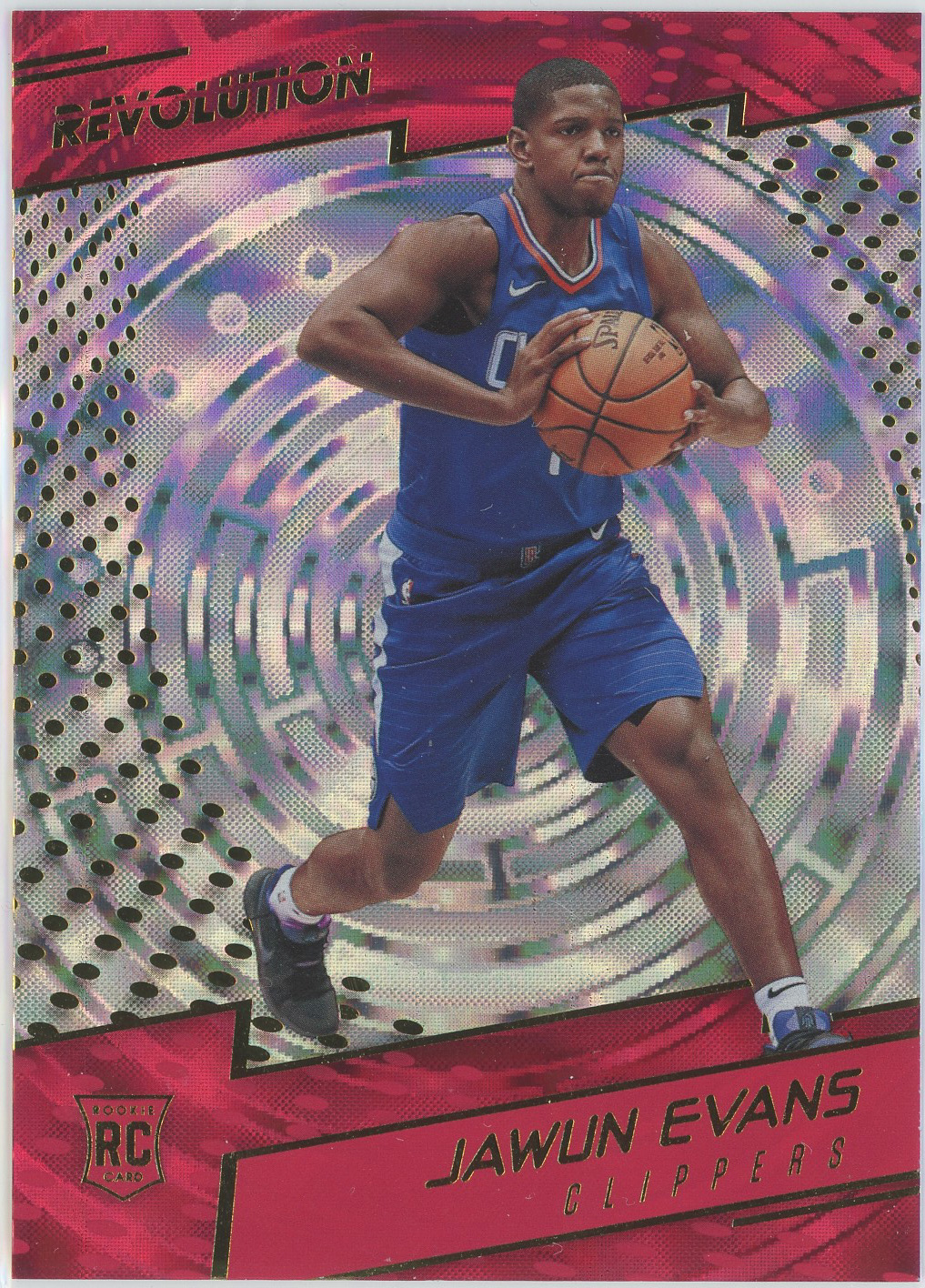 2017-18 Panini Revolution Fractal #126 Jawun Evans Clippers RC