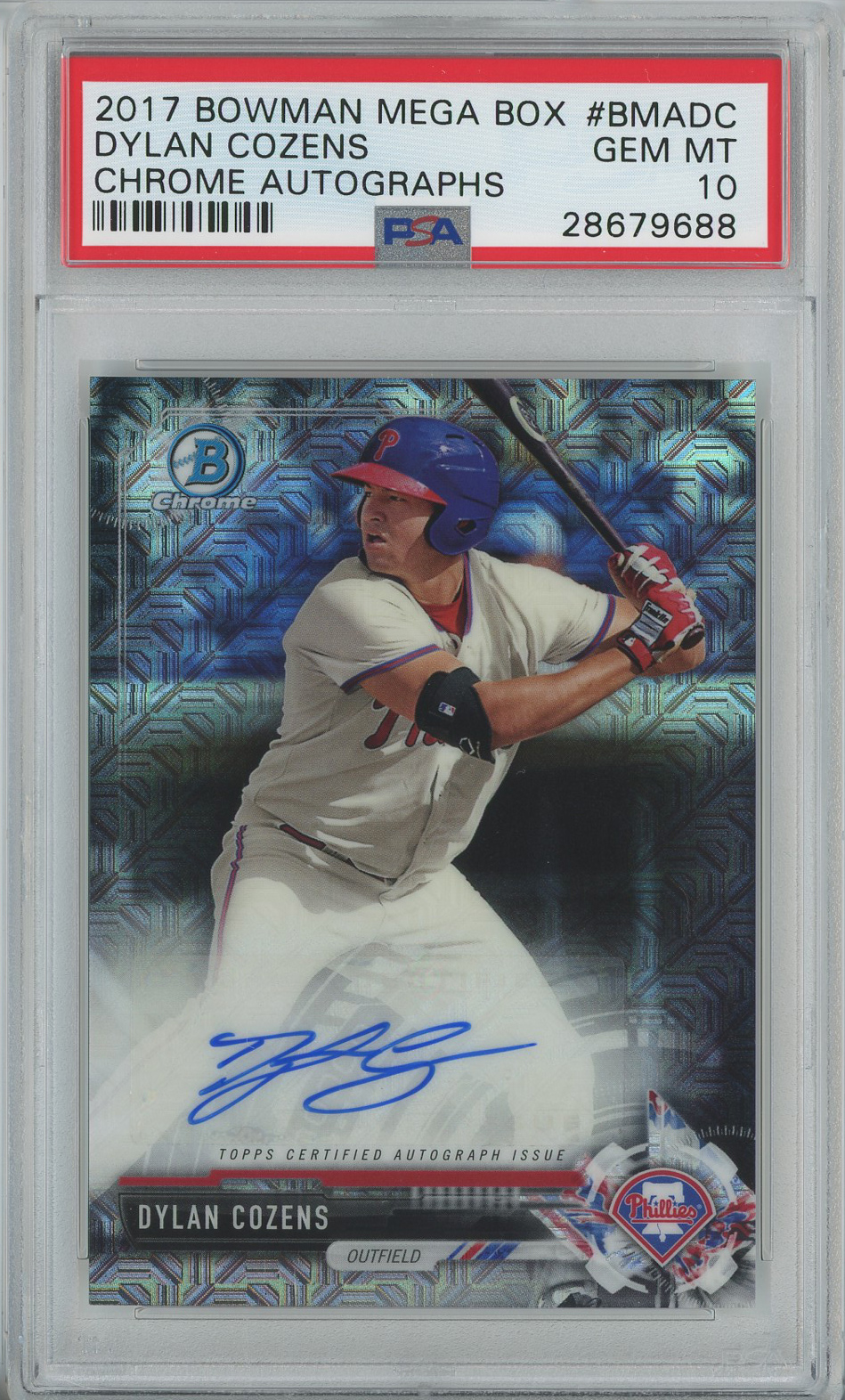 #BMA-DC Dylan Cozens Phillies RC Auto PSA 10