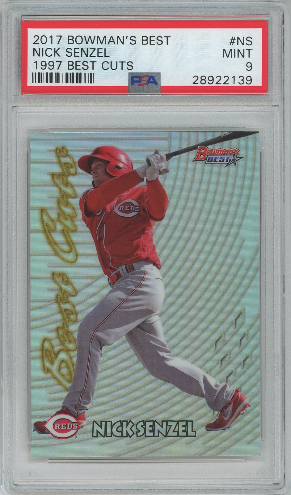 #97BC-NS Nick Senzel Reds RC PSA 9