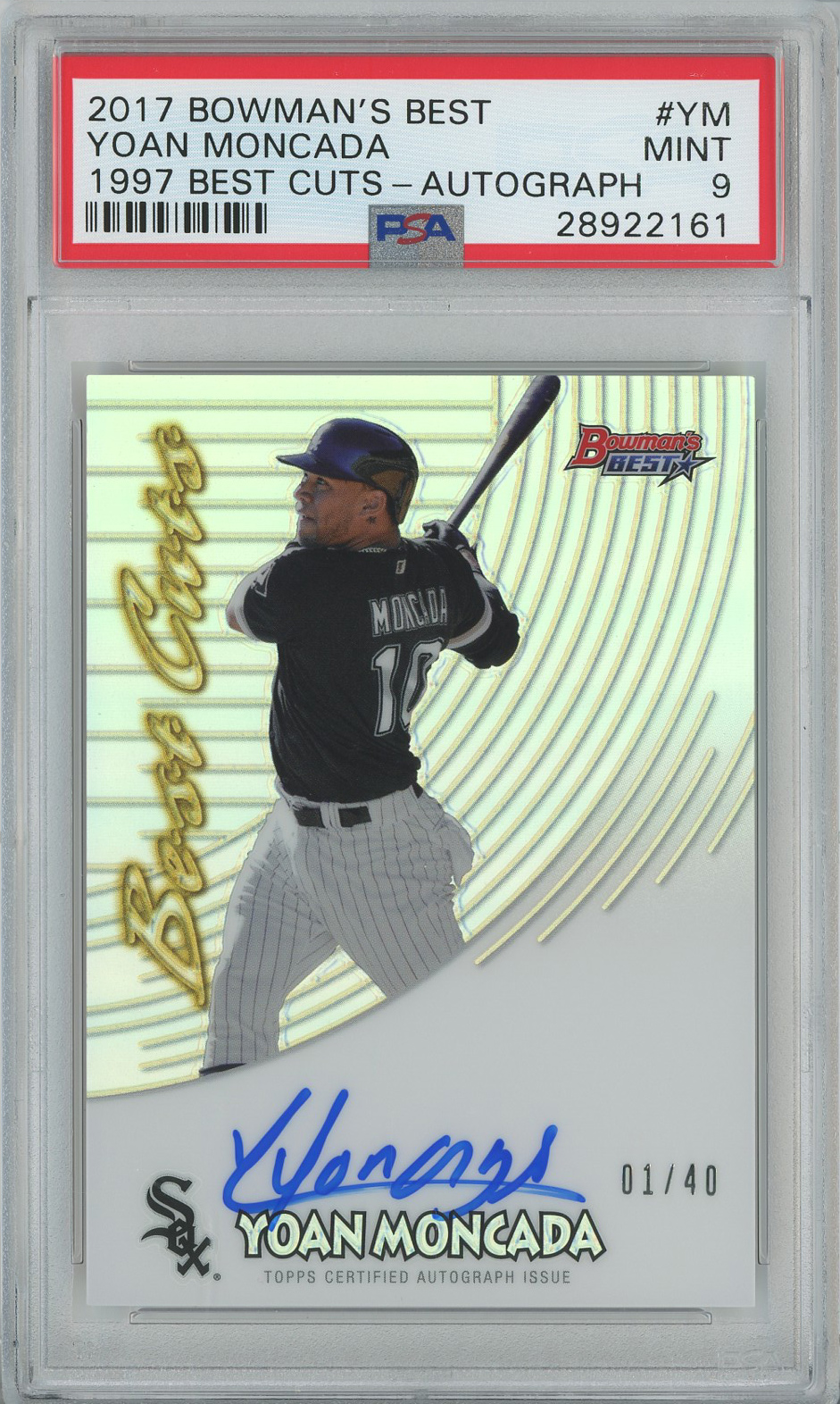 #97BCA-YM Yoan Moncada White Sox RC PSA 9