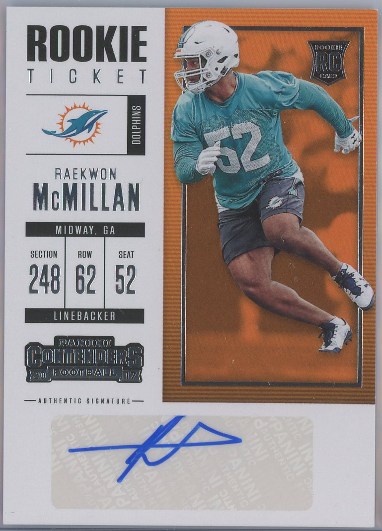 #145 Raekwon McMillan Dolphins RC