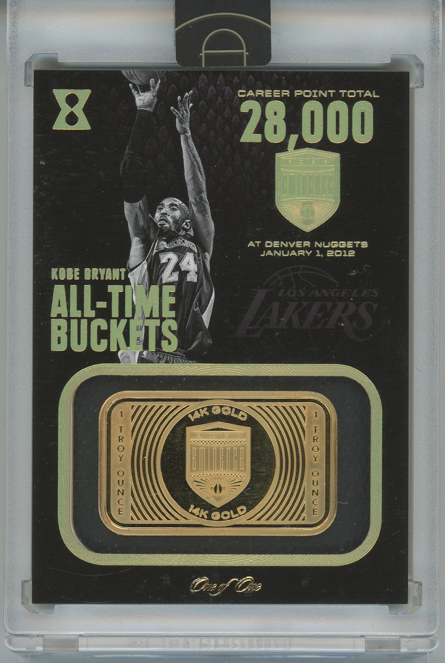 2017 Panini Kobe Eminence All Time Buckets Gold 30 Kobe Bryant 1 Troy Ounce 1 1 MyBallcards