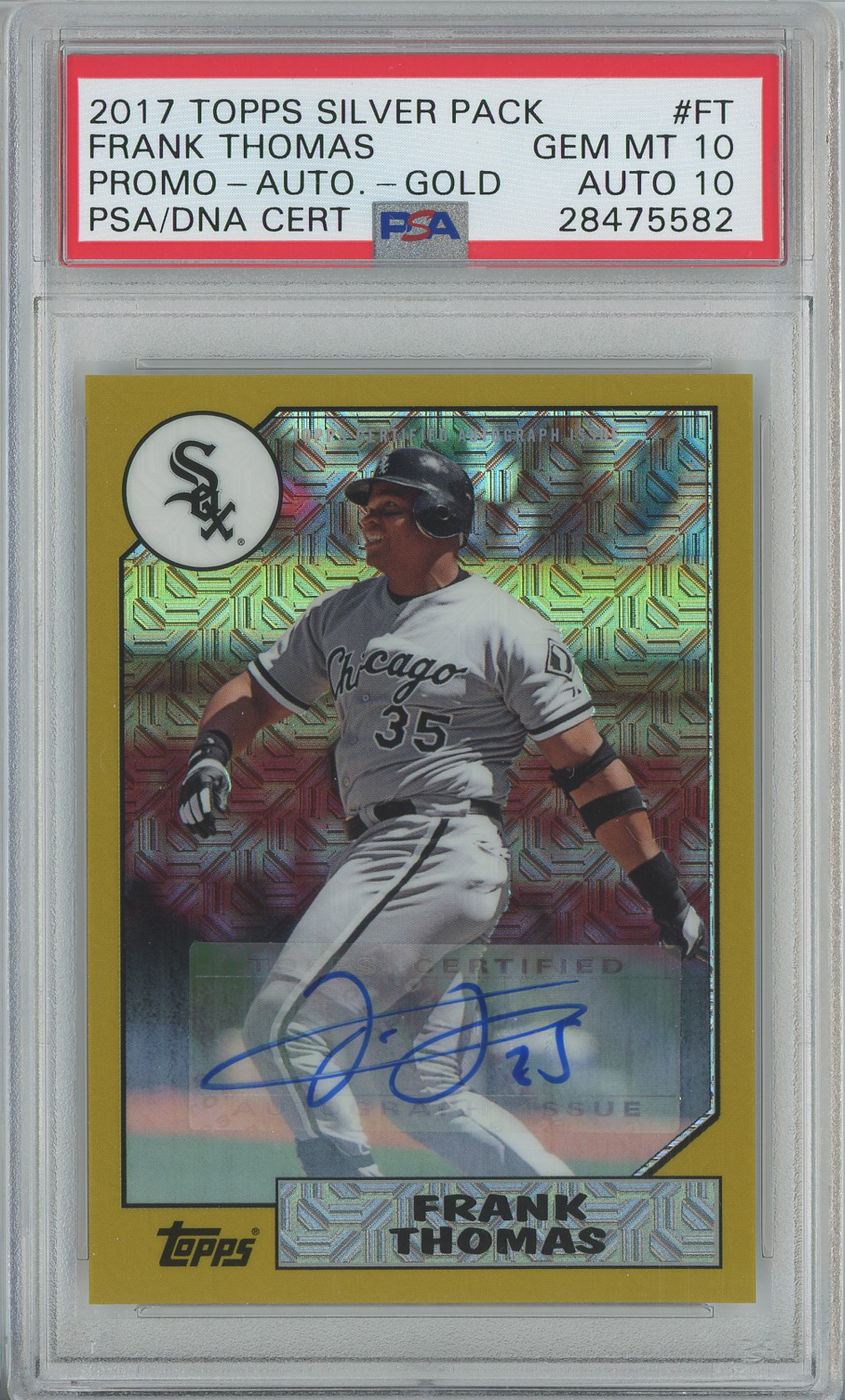 #87A-FT Frank Thomas White Sox Auto PSA 10