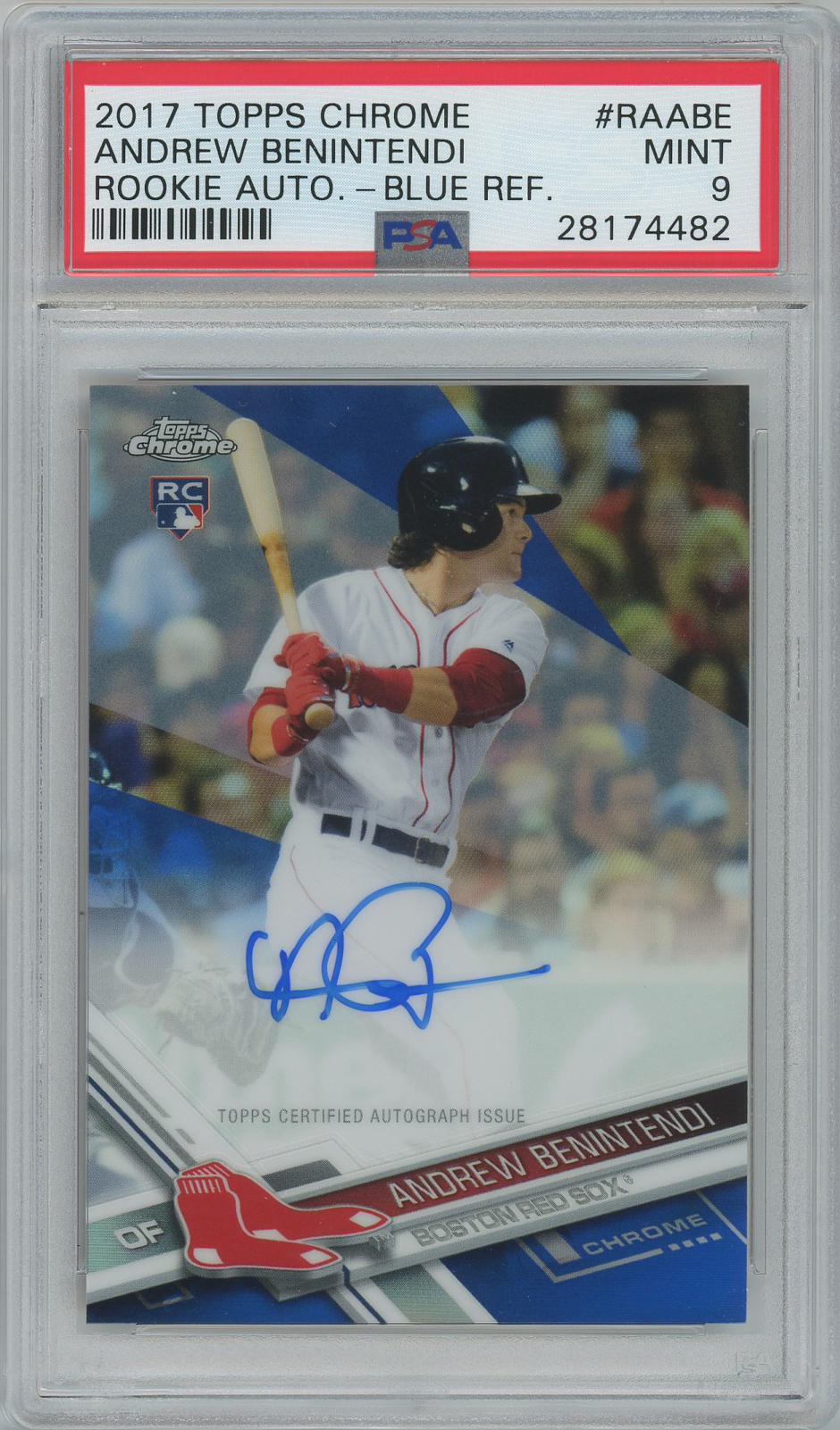 #RA-ABE Andrew Benintendi Red Sox RC Auto PSA 9