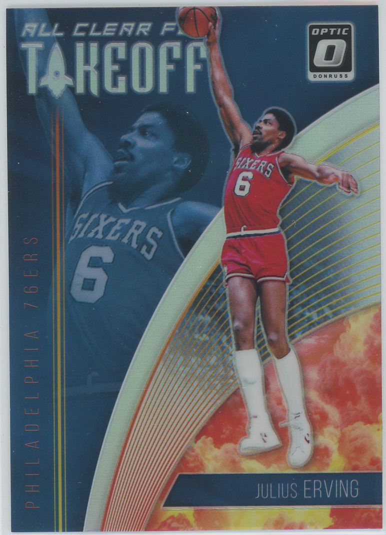 2018-19 Donruss Optic All Clear for Takeoff Holo #13 Julius Erving 76ers