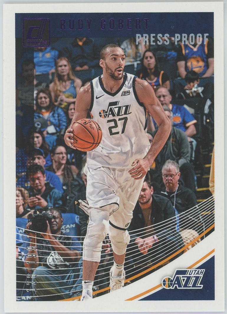 2018-19 Donruss Press Proof Purple #93 Rudy Gobert Jazz 128/199