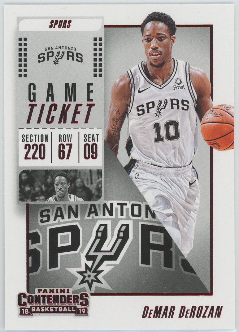 2018-19 Panini Contenders Game Ticket Red #47 DeMar DeRozan Spurs