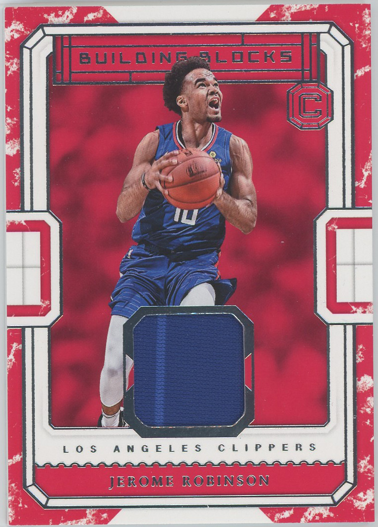 2018-19 Panini Cornerstones Building Blocks Memorabilia #BB-JR Jerome Robinson Clippers RC