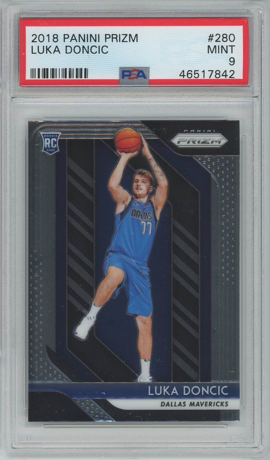 #280 Luka Doncic Mavs RC PSA 9