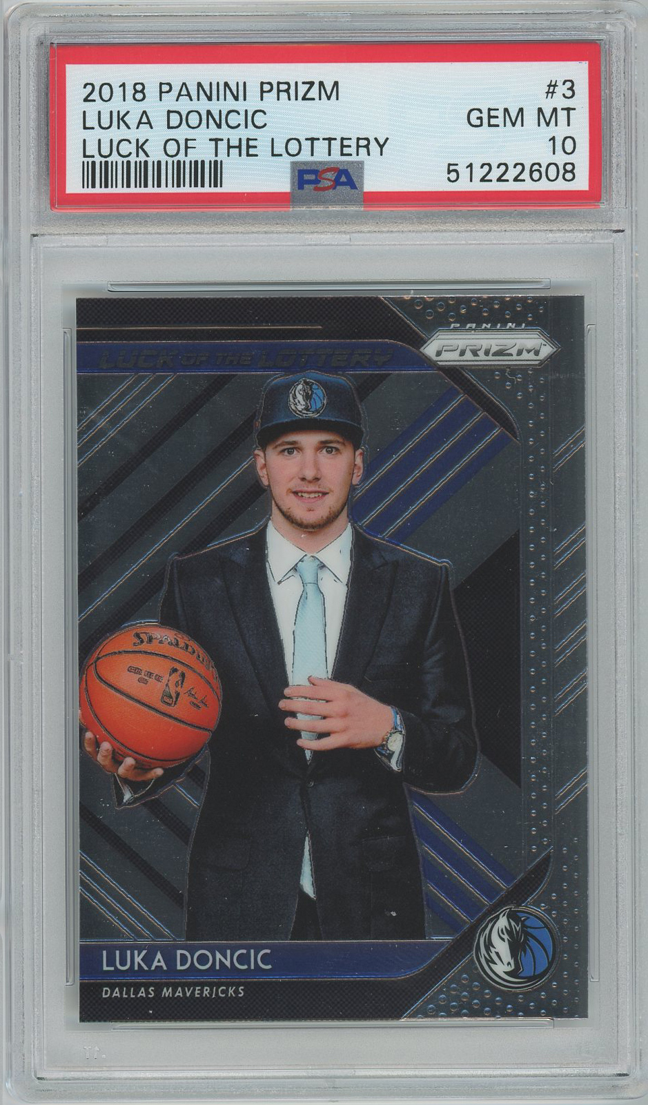 #3 Luka Doncic Mavericks RC PSA 10