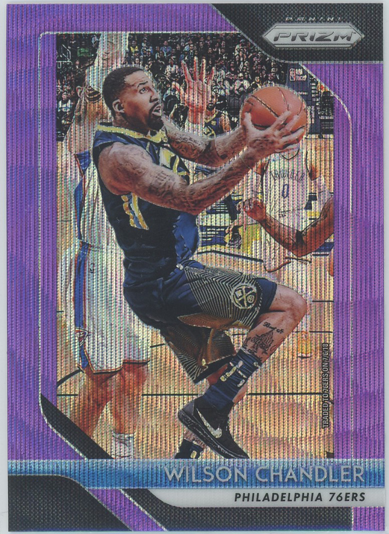 2018-19 Panini Prizm Prizms Purple Wave #249 Wilson Chandler 76ers