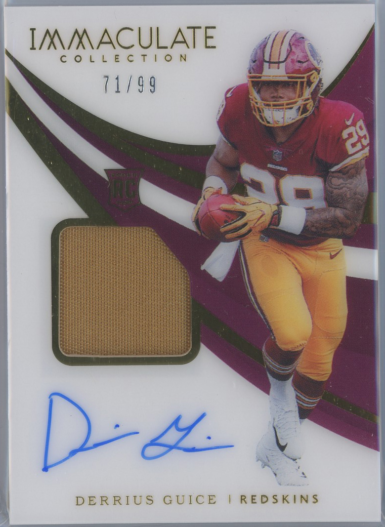 #108 Derrius Guice Redskins RC Auto