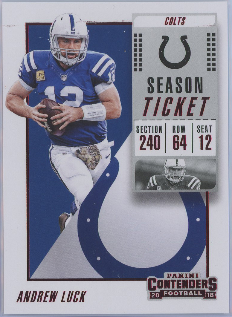 2018 Panini Contenders Red Zone #58 Andrew Luck Colts