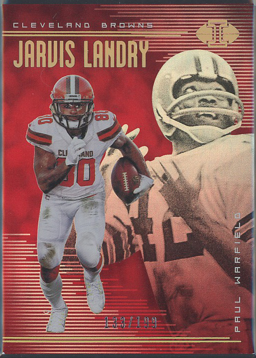 2018 Panini Illusions Blue #62 Jarvis Landry/Paul Warfield /249 Cleveland Browns 