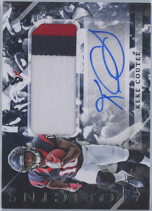2018 Panini Origins #121 Keke Coutee Texans RC Auto 3-Color