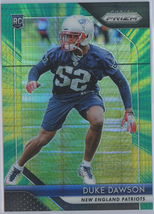2018 Panini Prizm Prizms Hyper #258 Duke Dawson RC 107/275