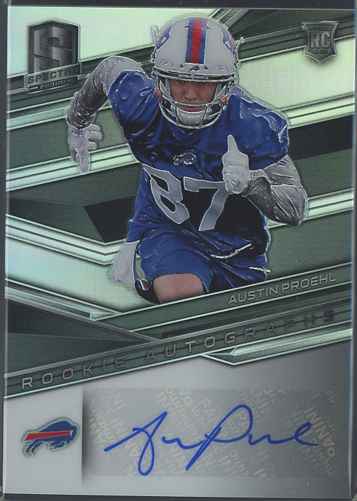2018 Panini Spectra #200 Austin Proehl Bills Auto RC 100/199