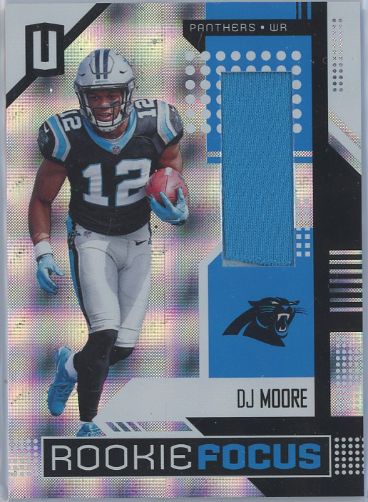 2018 Panini Unparalleled Rookie Focus Memorabilia #RF-DM D.J. Moore Panthers RC