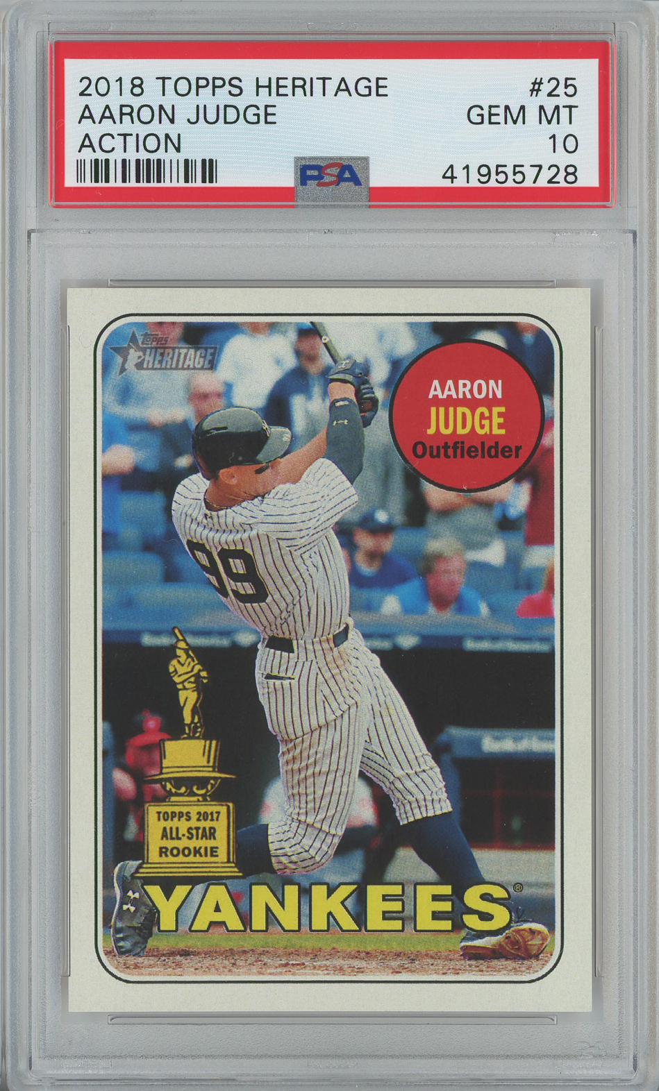  2018 Topps Heritage #25 Aaron Judge Baseball Card