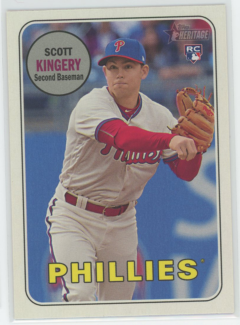 2018 Topps Heritage Action Variations #511 Scott Kingery Phillies RC -  MyBallcards