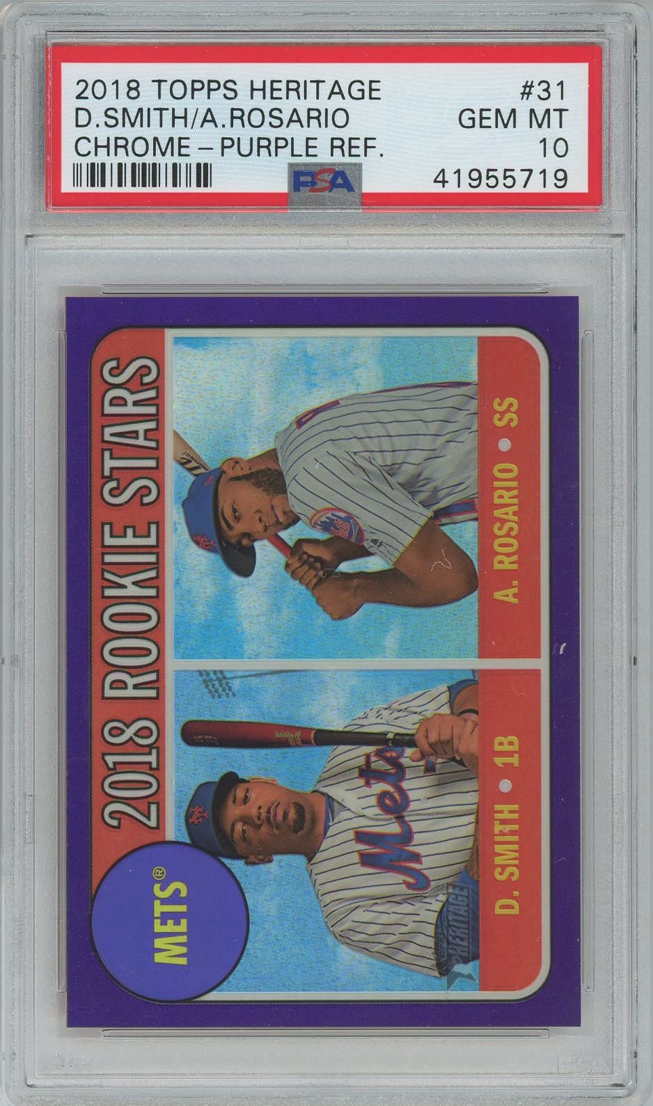 #THC-31 Dominic Smith/Amed Rosario Mets RC PSA 10