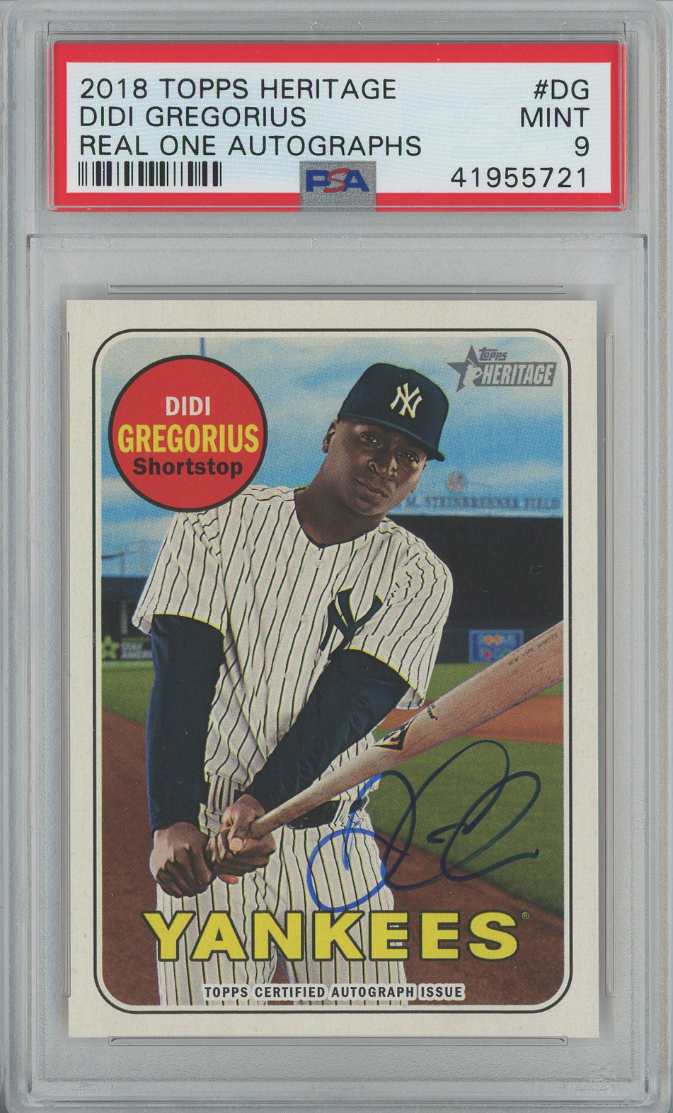 #ROA-DG Didi Gregorius Yankees Auto PSA 9