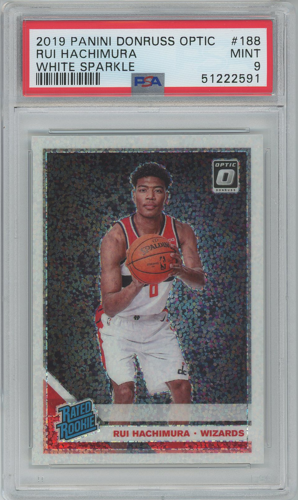 #188 Rui Hachimura RR Wizards RC PSA 9 /20