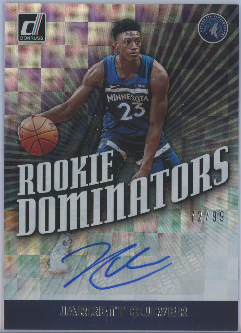 #RD-JCV Jarrett Culver Timberwolves RC Auto