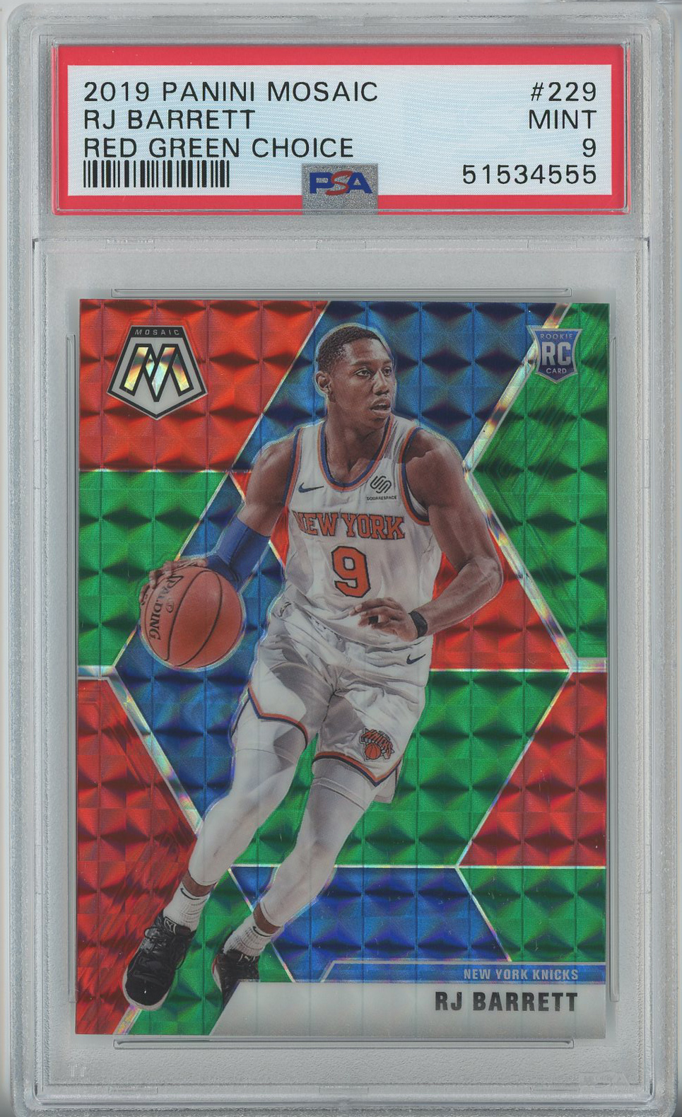 #229 RJ Barrett Knicks RC PSA 9