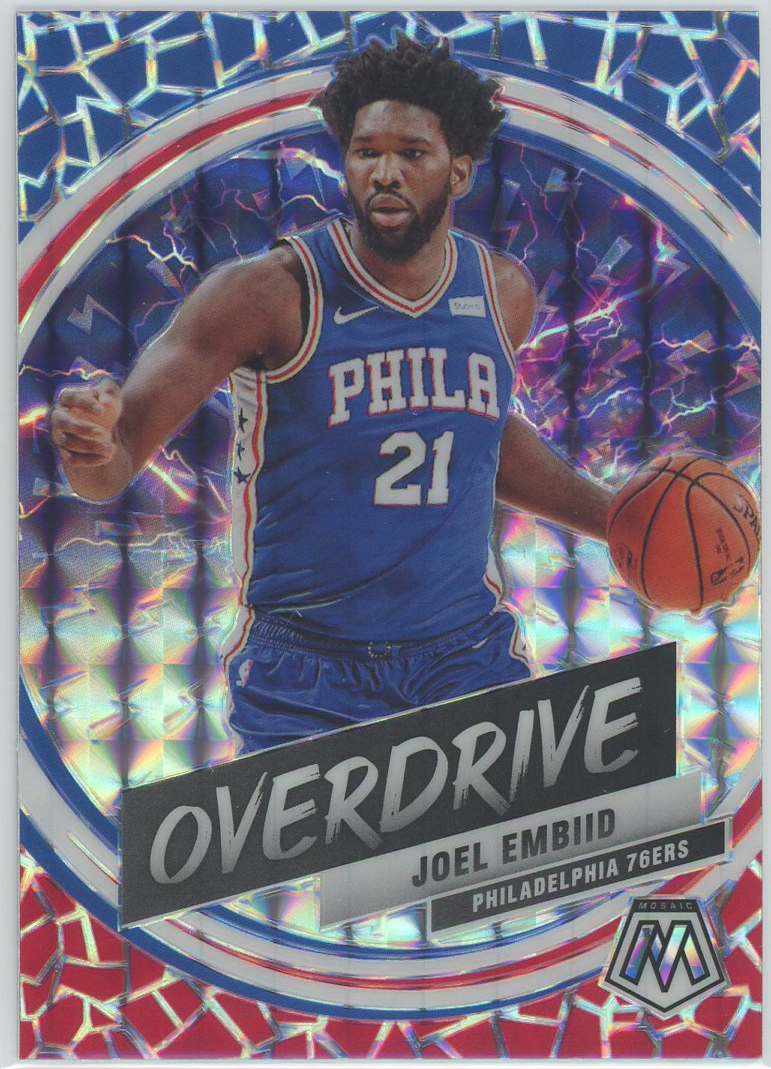 2019-20 Panini Mosaic Overdrive #18 Joel Embiid 76ers