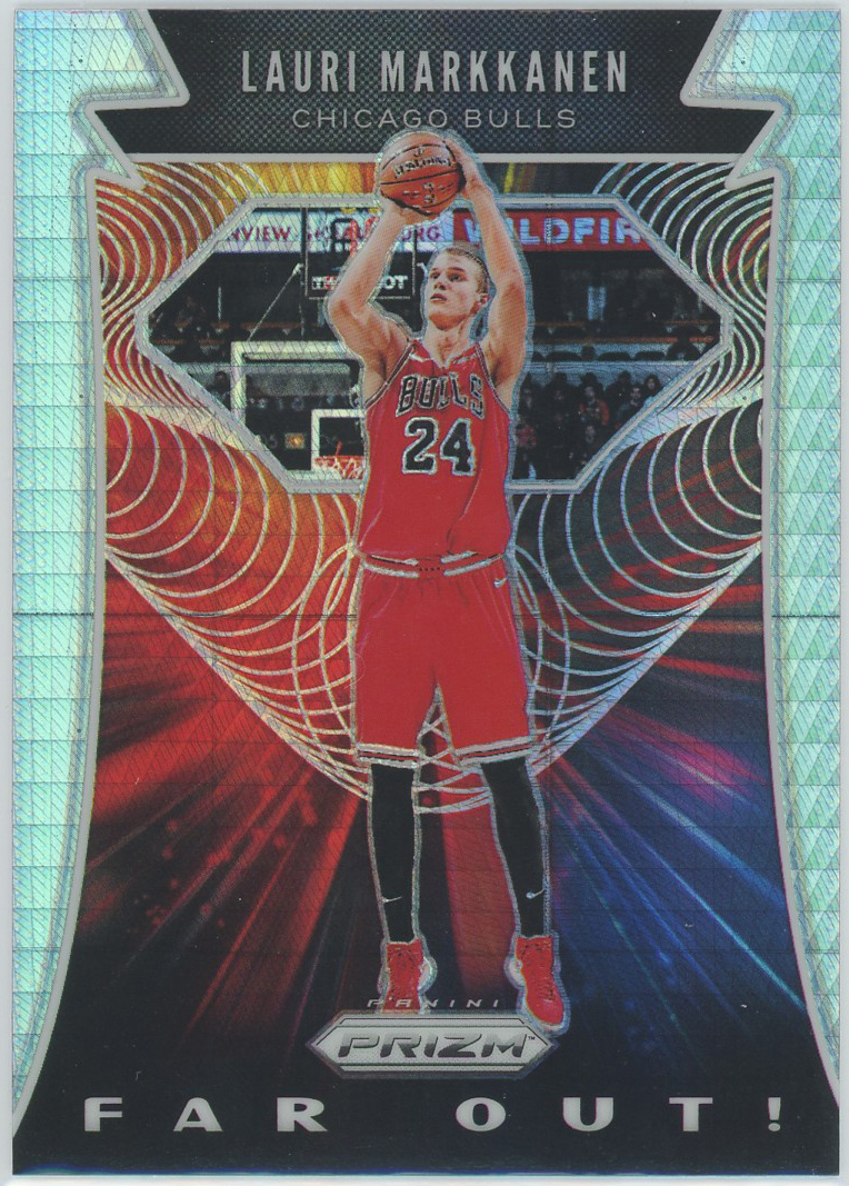 2019-20 Panini Prizm Far Out! Prizms Hyper #23 Lauri Markkanen Bulls