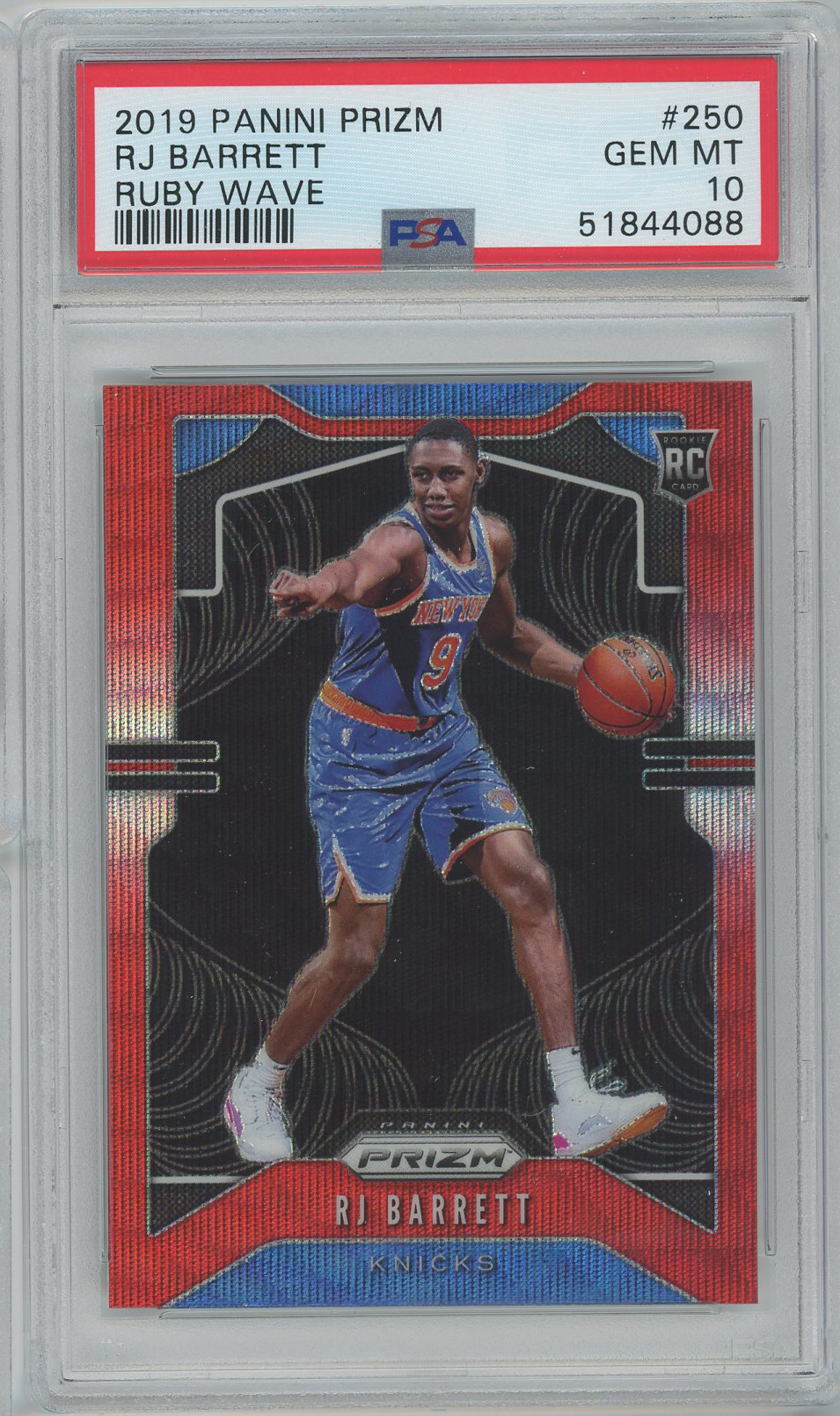 #250 RJ Barrett Knicks RC PSA 10