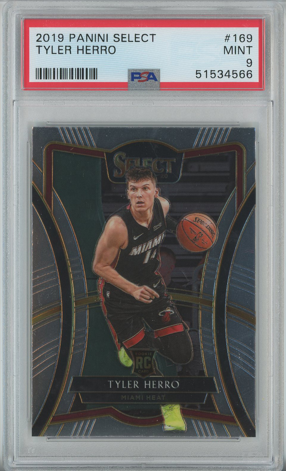 #169 Tyler Herro Heat RC PSA 9