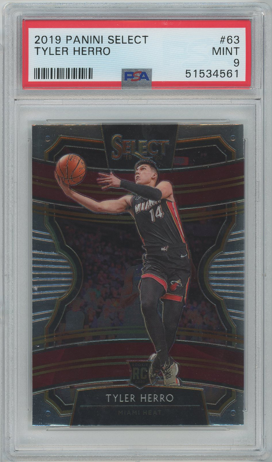 #63 Tyler Herro Heat RC PSA 9