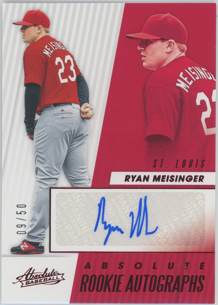 #ARA-RM Ryan Meisinger Cardinals RC Auto 09/50