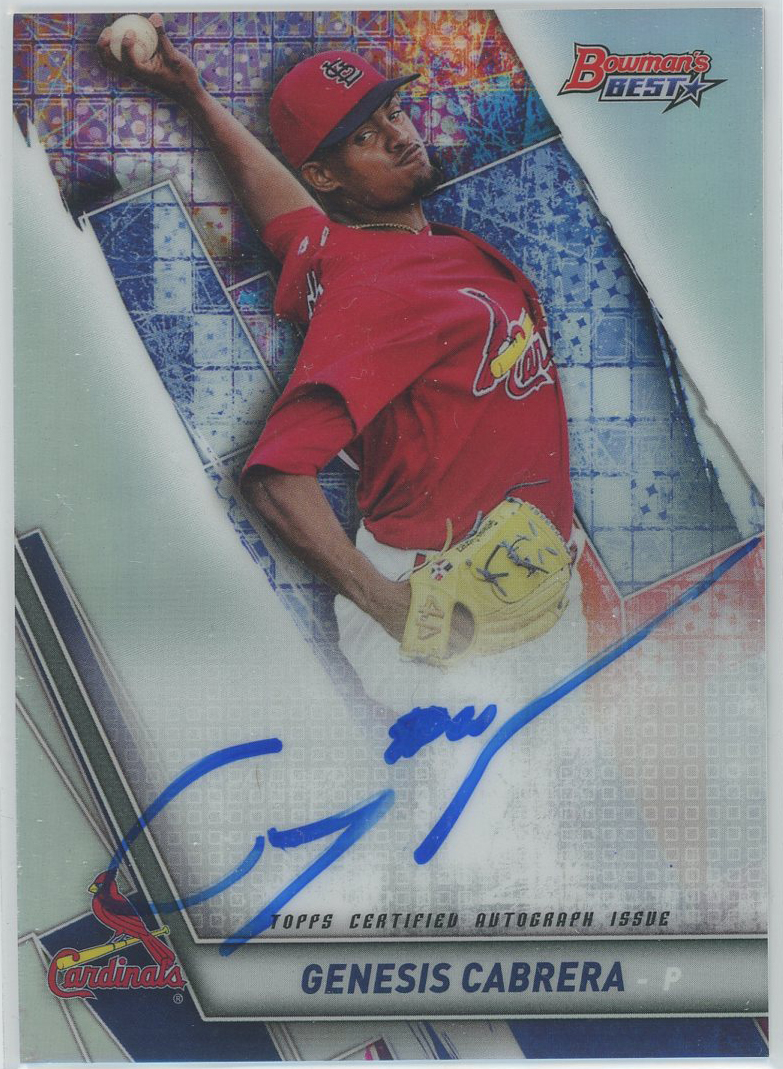 #B19-GC Genesis Cabrera Cardinals RC Auto