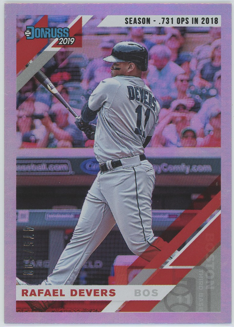 2019 Donruss Career Stat Line #128 Rafael Devers Red Sox 475/500