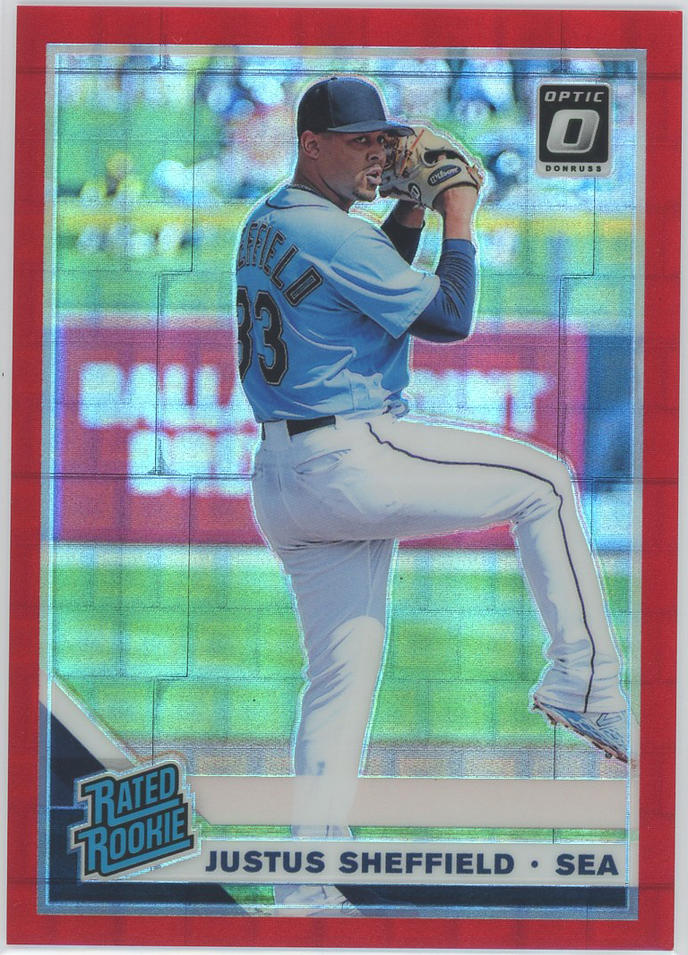 #42 Justus Sheffield RR Mariners RC 29/99