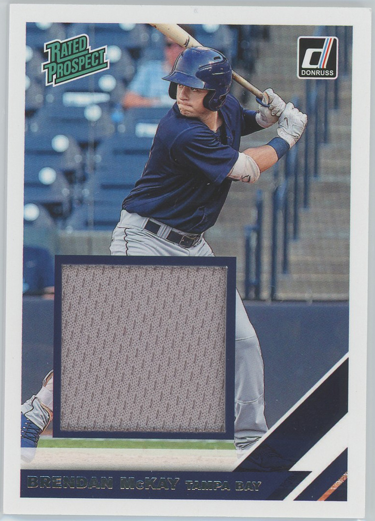 2019 Donruss Rated Prospect Materials #RPM-BM Brendan McKay Rays RC
