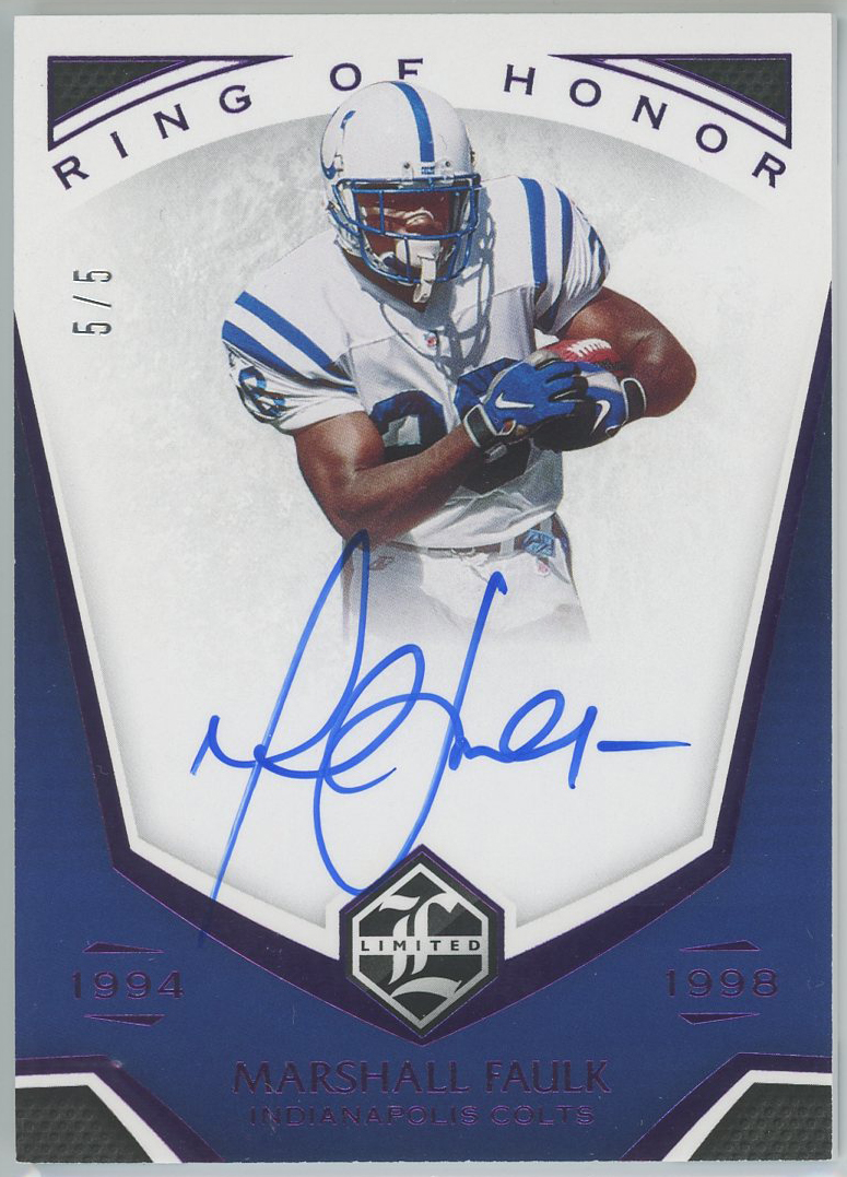 #ROH-MF Marshall Faulk Colts Auto