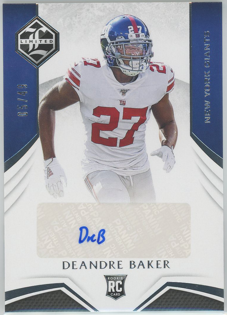 #194 Deandre Baker Giants RC Auto