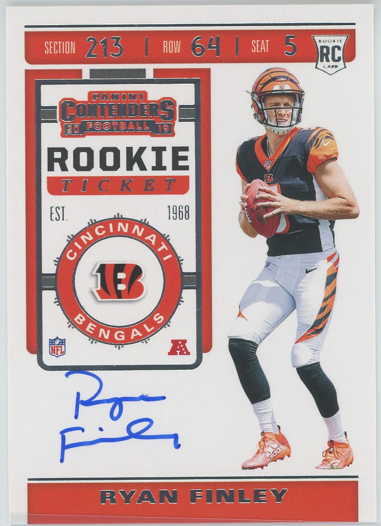 #116 Ryan Finley Bengals RC Auto