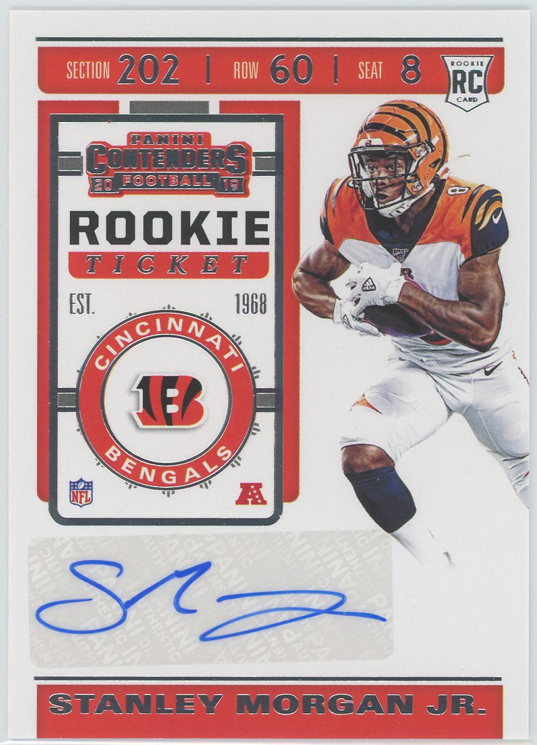 #210 Stanley Morgan Jr. Bengals RC Auto