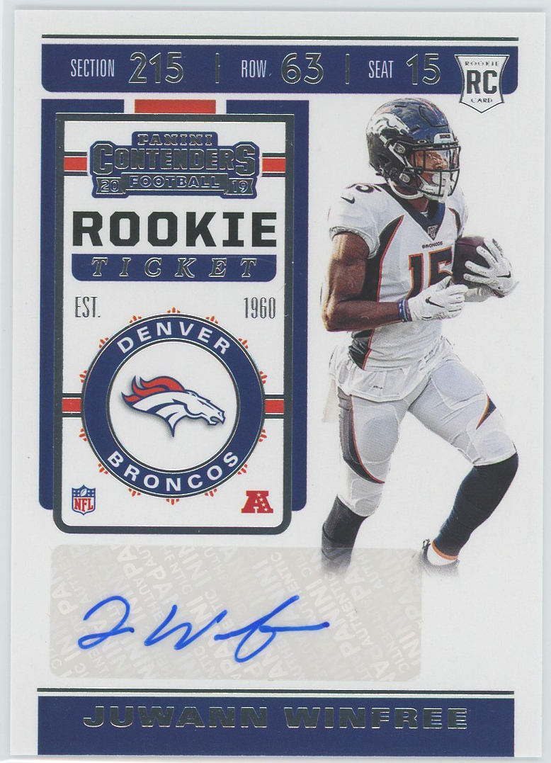 #215 Juwann Winfree Broncos RC Auto